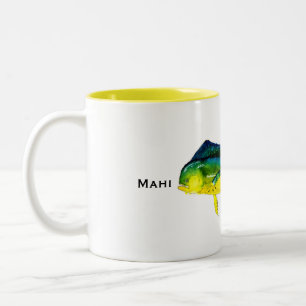 Taza Bicolor Mahi Mahi Mug   Fish Mug