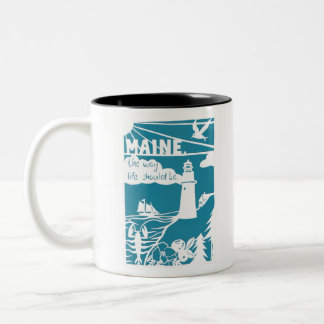 Taza Bicolor Maine- la forma en que debería ser la vida