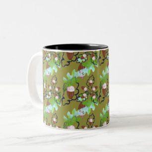 Taza Bicolor  Maíz y hojas de roble.