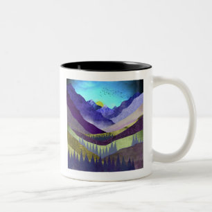 Taza Bicolor Majestad de las Montañas Púrpura