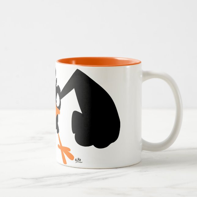 Taza Bicolor Mal lirio' birdie :) mugre (Derecha)