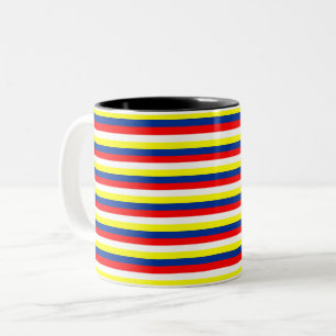 Taza Bicolor Malasia Filipinas Venezuela país de franjas de ban