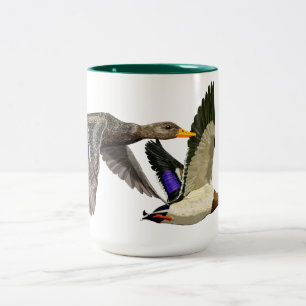 Taza Bicolor Mallard Duck Lovers