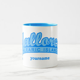 Taza Bicolor MALLORCA España Mugs en monograma personalizado