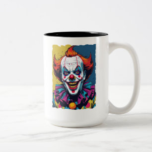 Taza Bicolor ¡Malos payasos para Halloween!