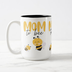 Taza Bicolor Mamá a punto de ser Abeja Bebé
