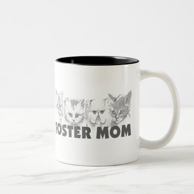 Taza Bicolor Mamá adoptiva (gatos) (Derecha)