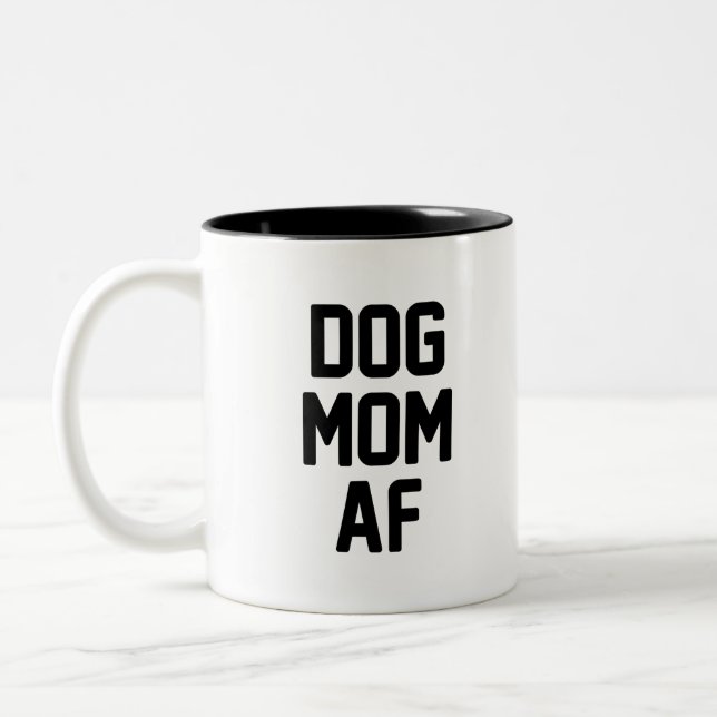 Taza Bicolor Mamá AF del perro (Izquierda)