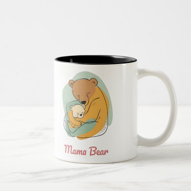 Taza Bicolor Mama Bear Mothers Day (Derecha)