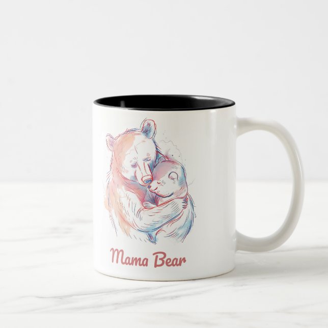 Taza Bicolor Mama Bear Mothers Day (Derecha)