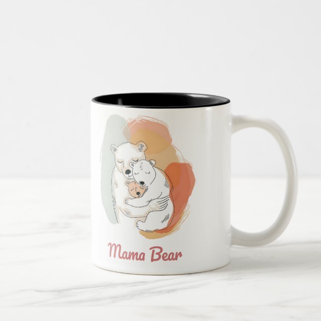 Taza Bicolor Mama Bear Mothers Day (Derecha)