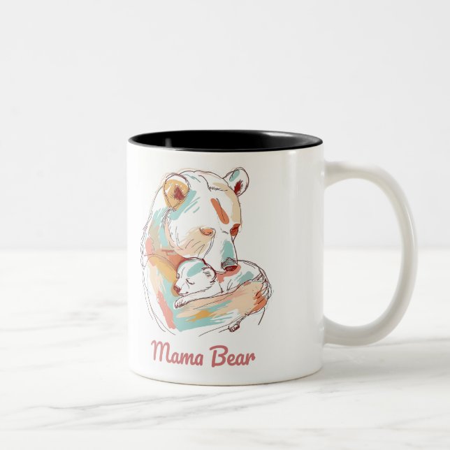 Taza Bicolor Mama Bear Mothers Day (Derecha)