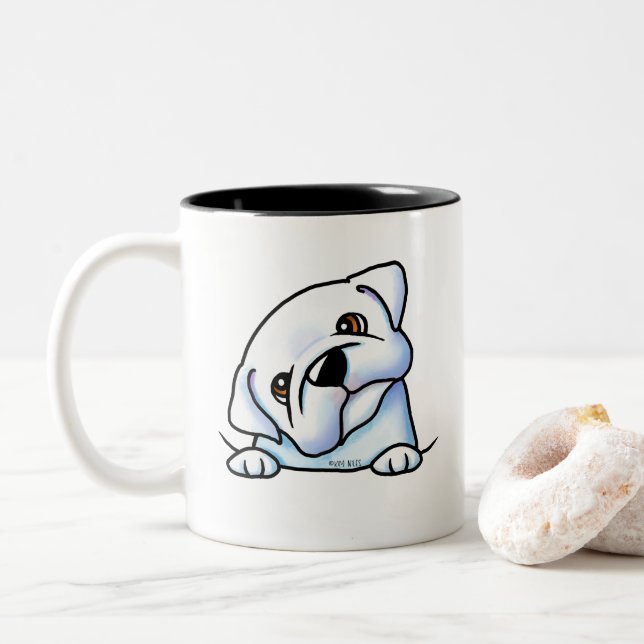 Taza Bicolor Mamá Bulldog (Con donut)