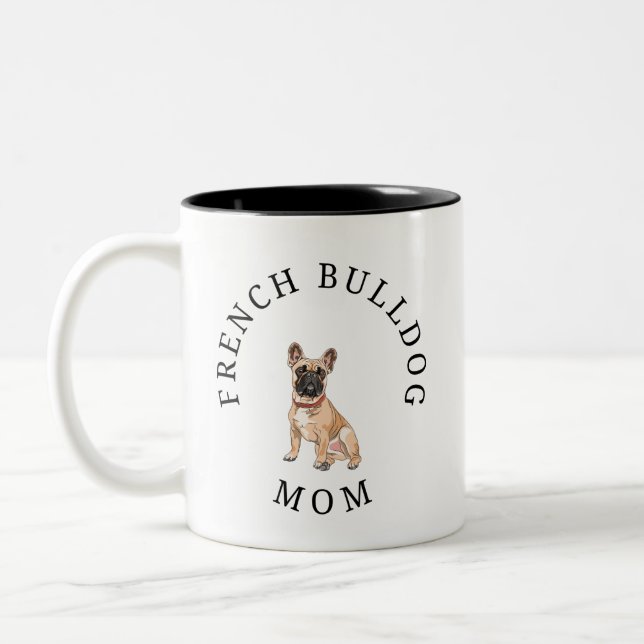 Taza Bicolor Mamá Bulldog francesa Mug (Izquierda)
