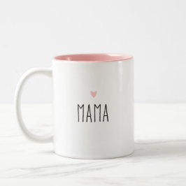 Taza Bicolor Mamá | Color del corazón Personalizado de mamá mod