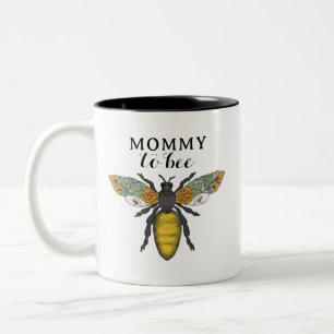 Taza Bicolor Mamá de Abeja para beber café Baby Shower Mug   Bu