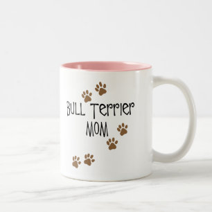 Taza Bicolor Mamá de bull terrier