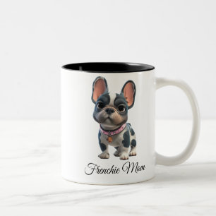 Taza Bicolor Mamá de Bulldog Francés Frenchie