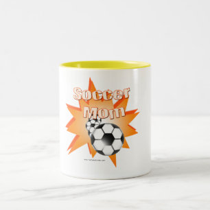 Taza Bicolor Mamá de fútbol