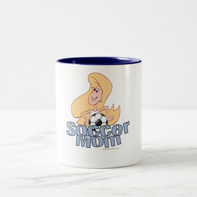 Taza Bicolor Mamá de fútbol (Centro)