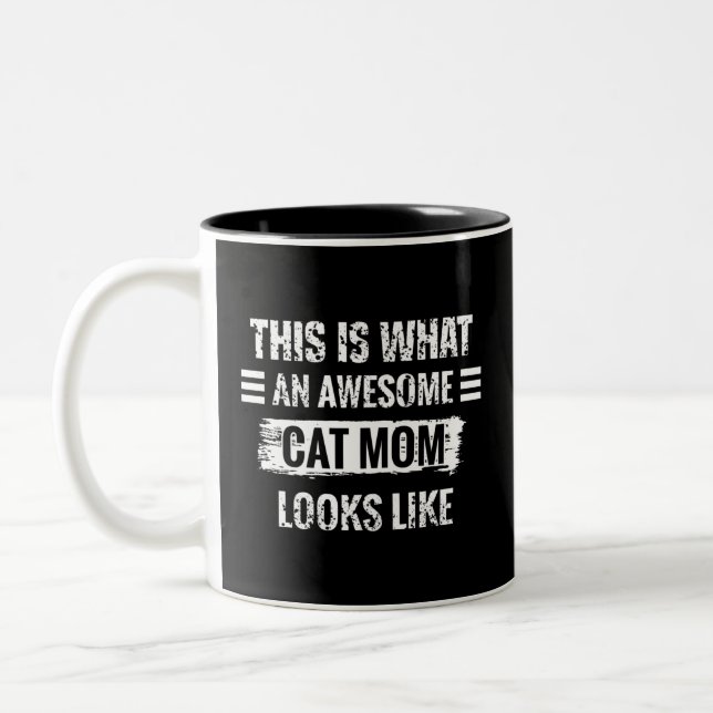 Taza Bicolor Mamá de gato (Izquierda)