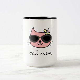 Taza Bicolor Mamá de gato