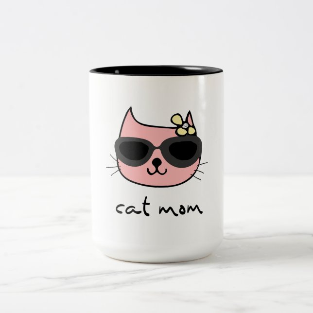 Taza Bicolor Mamá de gato (Centro)
