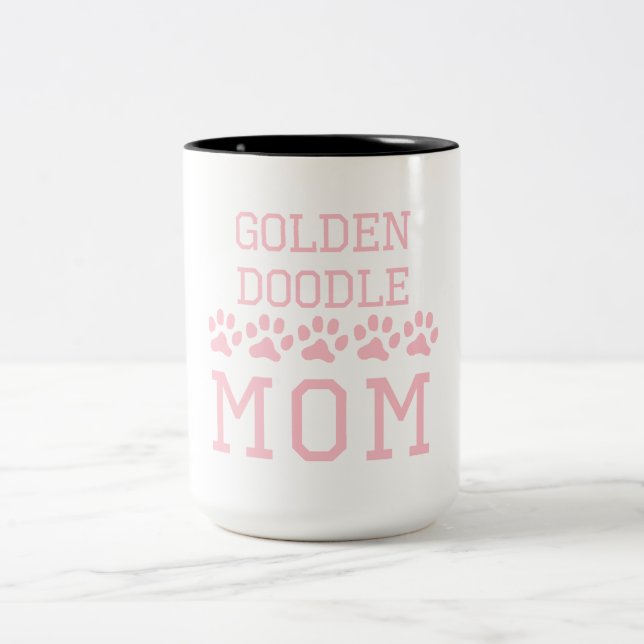 Taza Bicolor Mamá de Goldendoodle (Centro)