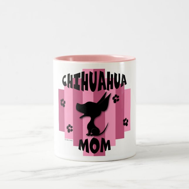 Taza Bicolor Mamá de la chihuahua (Centro)
