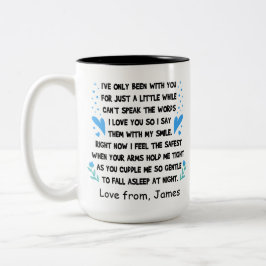 Taza Bicolor Mamá de nombre personalizado del bebé