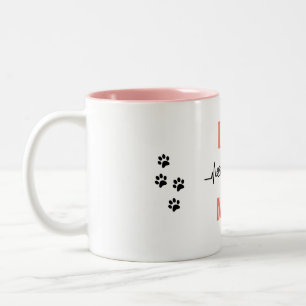 Taza Bicolor Mamá de perro adorable amante de mascotas