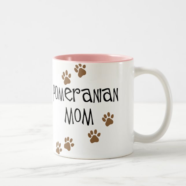 Taza Bicolor Mamá de Pomeranian (Derecha)