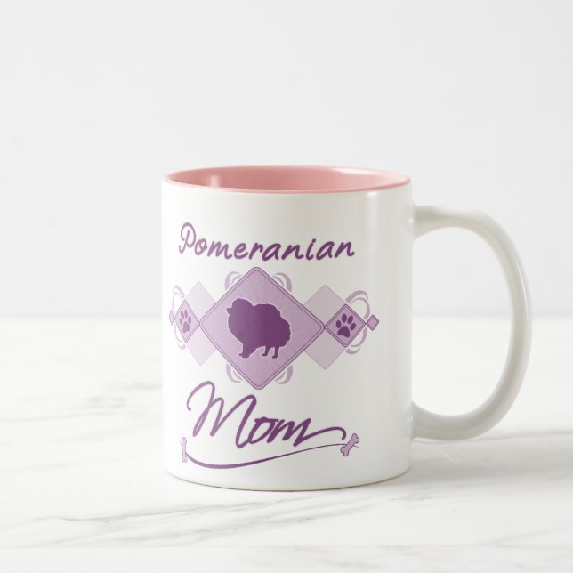 Taza Bicolor Mamá de Pomeranian (Derecha)