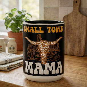 Taza Bicolor Mamá de Pueblo Pequeño   Día de la Madre Western Ú