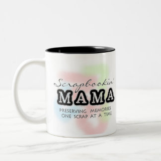 Taza Bicolor Mamá de Scrapbooking