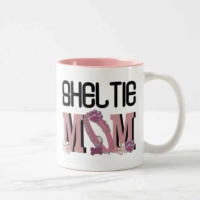Taza Bicolor MAMÁ de Sheltie (Derecha)