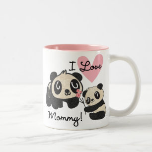 Taza Bicolor Mamá del amor de las pandas I