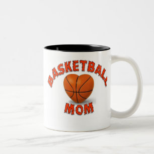 Taza Bicolor Mamá del baloncesto - accionada por el cafeína