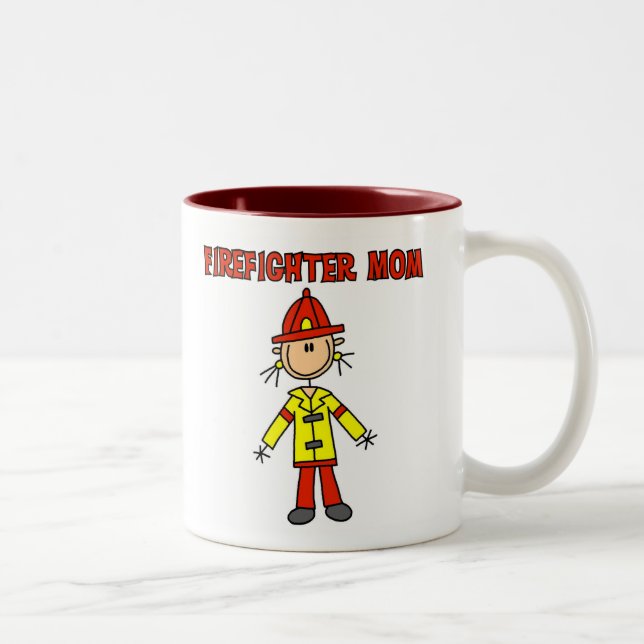 Taza Bicolor Mamá del bombero (Derecha)