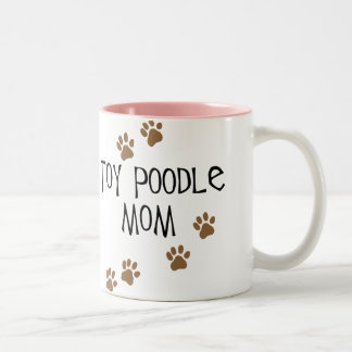 Taza Bicolor Mamá del caniche de juguete
