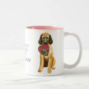 Taza Bicolor Mamá del corazón del hound afgano