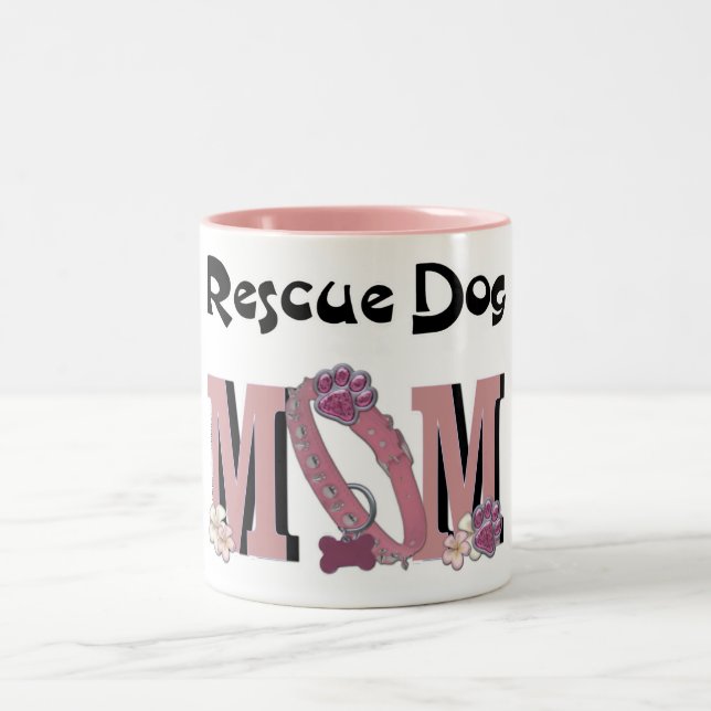 Taza Bicolor MAMÁ del perro del rescate (Centro)