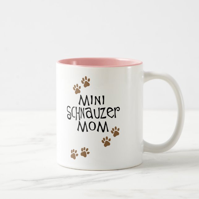 Taza Bicolor Mamá del Schnauzer miniatura (Derecha)