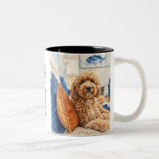 Taza Bicolor Mamá Doodle Golden Doodle