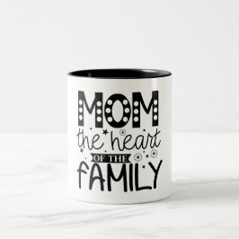 Taza Bicolor Mamá el corazón de la familia