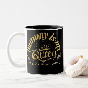 Taza Bicolor Mamá es mi camiseta de oro reina