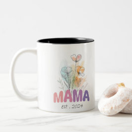 Taza Bicolor Mama Est 2024 Mothers Day