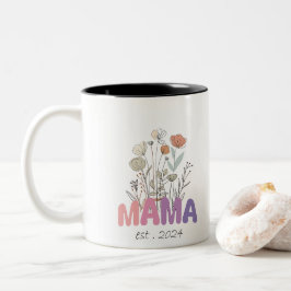 Taza Bicolor Mama Est 2024 Mothers Day