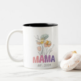 Taza Bicolor Mama Est 2024 Mothers Day