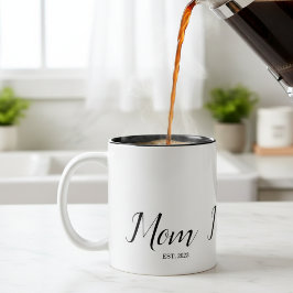 Taza Bicolor Mamá Establecida Nuevo Regalo para Mamá